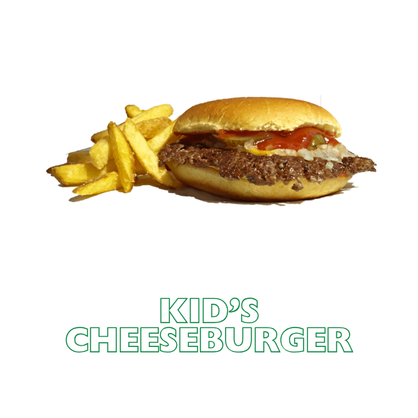 kids little cheeseburger with fries