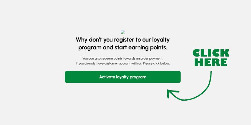Loyalty scheme sign up